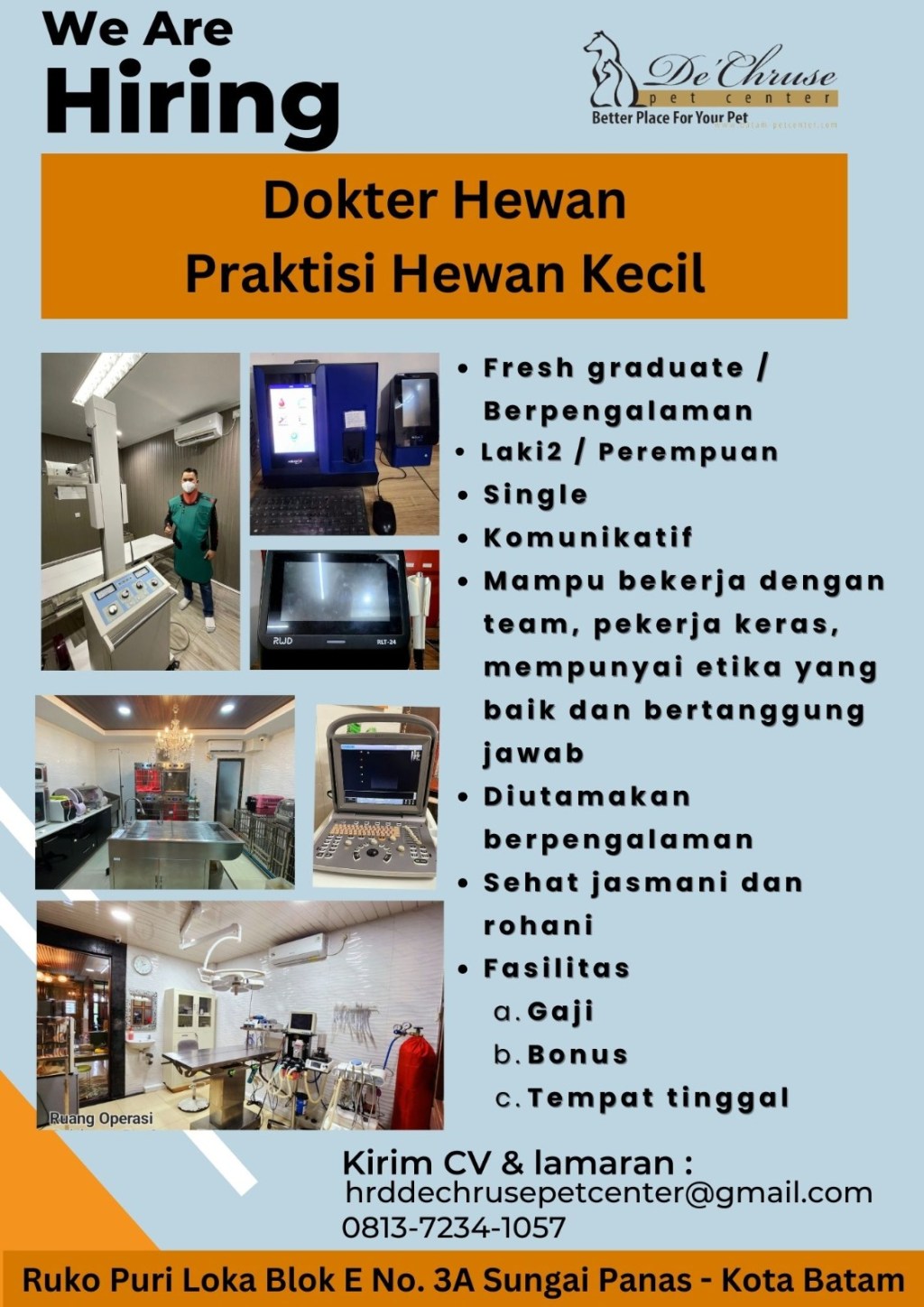 Lowongan Kerja: De’Chruse Pet Center Batam