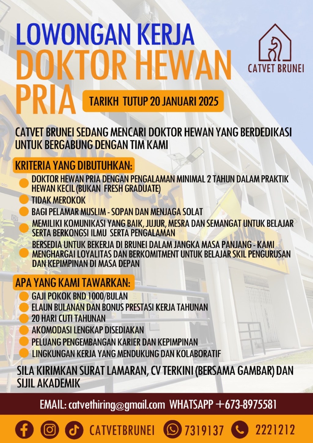 Lowongan Kerja: CatVet Brunei